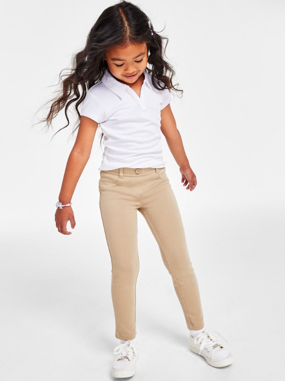 Nautica Girls Khaki Skinny School Uniform Pants | Excellent Condition